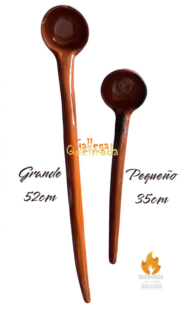 [CQU000] Cucharón o Cazo de Barro de la Queimada Gallega (35CM)
